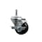 Service Caster 3'' Soft Rubber Wheel Swivel 7/16'' Grip Ring Stem Caster with Brake SCC-GR20S314-SRS-TLB-716138 - alternate 1